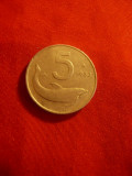 Moneda 5 Lire 1953 Italia ,aluminiu ,cal. F.Buna, Europa