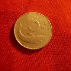 Moneda 5 Lire 1953 Italia ,aluminiu ,cal. F.Buna