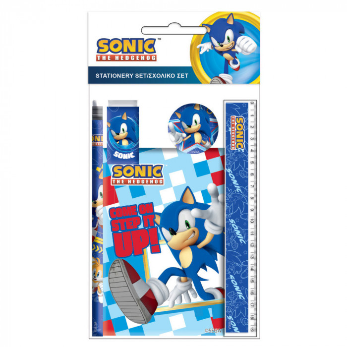 Set de papetarie Sonic the Hedgehog, 5 Piese