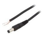 Cablu Alimentare DC 5,5/2,1 Mufă Dreaptă Negru 1,5m