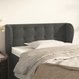 VidaXL Tăblie de pat cu aripioare gri &icirc;nchis 103x23x78/88 cm catifea