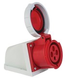 Priza trifazica aplicata 4 poli 32A 3P+E 6h CEE 380V IP67, METE