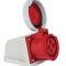 Priza trifazica aplicata 4 poli 32A 3P+E 6h CEE 380V IP67