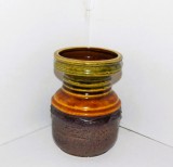 Vaza ceramica emailată, hand made - model 417/15 - design Cari Zalloni, Steuler Keramik, W. Germany