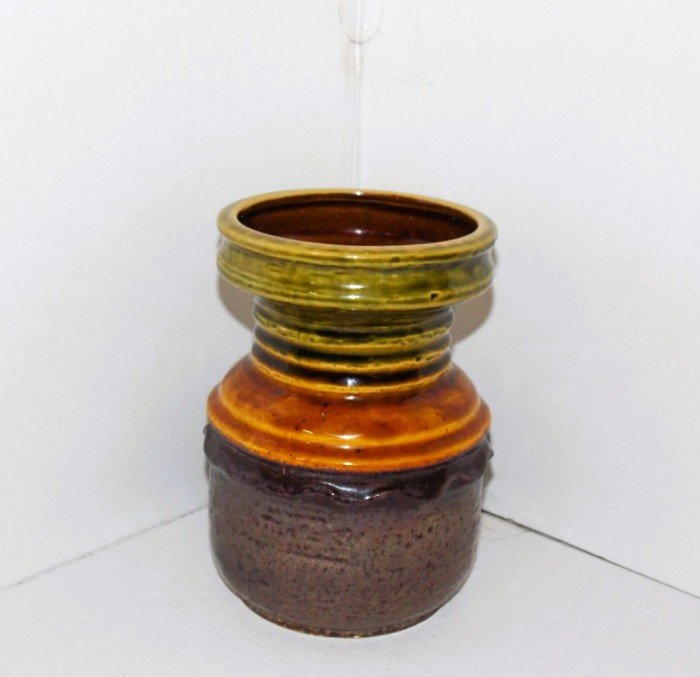 Vaza ceramica emailată, hand made - model 417/15 - design Cari Zalloni, Steuler Keramik, W. Germany