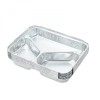 Set 100 Caserole aluminiu Meniu 3 Compartimente + Capac, EP