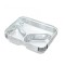 Set 100 Caserole aluminiu Meniu 3 Compartimente + Capac