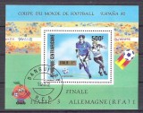 Central African Republic 1982 Sport, perf. sheet, used O.005, Stampilat