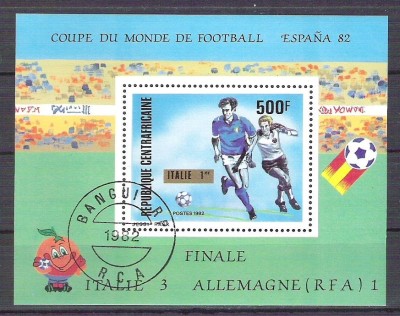 Central African Republic 1982 Sport, perf. sheet, used O.005 foto