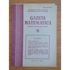 Revista Gazeta Matematica. Anul XCII, nr. 9 / 1987