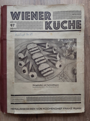 Carte veche de bucate retete Bucataria vieneza limba germana 1936 foto