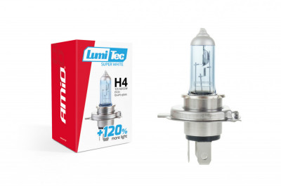 Bec halogen H4 12V 60 / 55W LumiTec SuperWhite + 120% foto