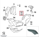 Cumpara ieftin Carena laterala dreapta spate originala Peugeot Ludix 10 One - Snake - Ludix 12 Blaster - Ludix 14 Classic - Elegance 2T 50cc (negru)