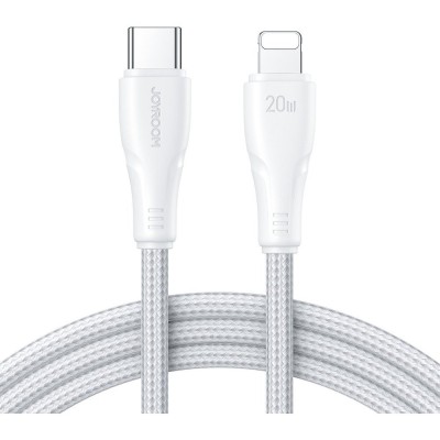 Cablu de date Joyroom USB-C - Lightning, 20 W, 3 m, Alb foto