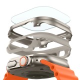 Husa pentru apple watch ultra / ultra 2 + 2 x folie - esr armorite protection set - titanium