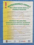 Cumpara ieftin Afiș - Supravegheați copiii / Nu-i lăsați să se joace cu păsările moarte