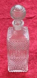 decantor cristal sticla groasa grea are dop din sticla are inaltimea totala cu tot cu dop de 30,5 centimetri