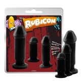 Set 3 Dopuri Anale Evil PVC Negru, Chisa Novelties