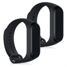 Set 2 Curele pentru Huawei Mi Band 4, Kwmobile, Silicon, Negru, 49312.47