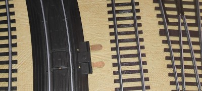 12 bucati linii sine pt. trenulet electric HO /16.5 MM profil i + 1 macaz manual foto