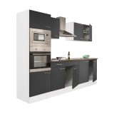 Mobilă de bucătărie Yorki 270 cu corp alb și față antracit satinat