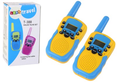 Set Walkie Talkie, 14 x 5 x 2 cm, galben / albastru, raza de actiune 3 km Lean 17283 foto