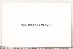 bnk div Carte de vizita cu felicitare olografa - Puia Florica Rebreanu - 1971