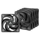 Set 5 ventilatoare Arctic &quot;P12 Max&quot;, 120mm, 200-3300 RPM, FDB bearing, 81.04 cfm, , 4pin PWM, negru, &quot;ACFAN00289A&quot; (timbru verde 0.9lei)