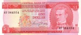 Barbados 1 Dolar (nedatata; circa 1973) P-29 UNC !!! (necirculata)