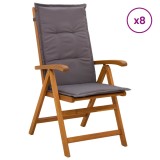 Cumpara ieftin Scaune de gradina rabatabile 8 buc. natural