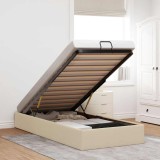 vidaXL Cadru pat otoman fără saltea cremă 80x200 cm țesătură 3310838