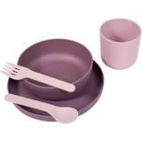 Cumpara ieftin Bo Jungle Tableware Set serviciu de masă pentru copii pentru copii Pink/Purple 5 buc