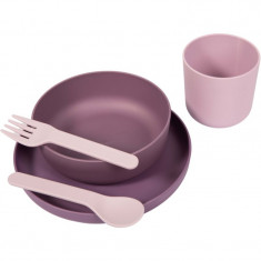 Bo Jungle Tableware Set serviciu de masă pentru copii pentru copii Pink/Purple 5 buc