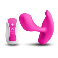 Stimulator Punctul G Eros, 10 Moduri Vibratii, Silicon, USB, Remote Control, Roz, 10 cm