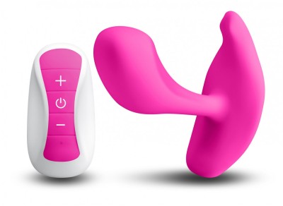 Stimulator Punctul G Eros, 10 Moduri Vibratii, Silicon, USB, Remote Control, Roz, 10 cm foto