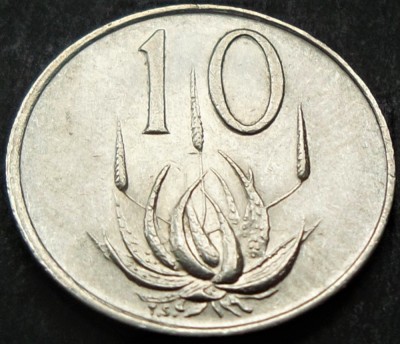 Moneda 10 CENTI - AFRICA de SUD, anul 1978 *cod 1187 B = SUID-AFRIKA foto