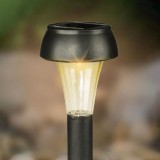 Lampa Solară Plastic, Negru, 18.5cm, LED Alb, Oem