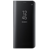 Husa Book Clear View Standing Neagra Samsung Galaxy S9 Plus, Flip Cover, Policarbonat