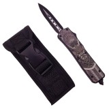 Cumpara ieftin Briceag de vanatoare automat DEPOX&reg;, Chinese Hannya, 22 cm, negru, husa inclusa