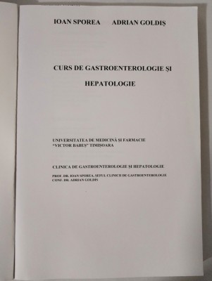 Curs de gastroenterologie si hepatologie, Ioan Sporea, Adrian Goldis, UMFT foto