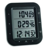 Timer si cronometru digital triplu, cu operare simultana, ceas, memorie, negru, TFA 38.2023 Children SafetyCare