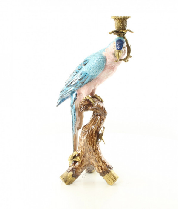 Sfesnic papagal din portelan cu bronz NN-15