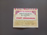 Bancnota notgeld Stadt Cranenburg 50 Pfennig, 1921 VG