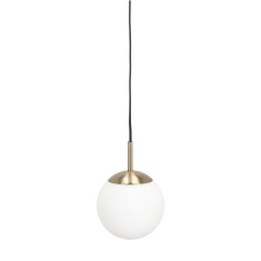 Lustra metal auriu sticla alba Delphine 15x22 cm