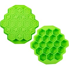 Forma pentru cuburi de gheata Edman Honey, silicon, verde