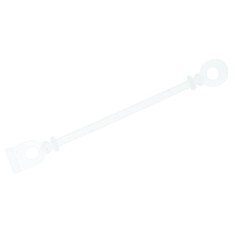 Set elastice Albe transparente intarite pentru bigudiuri/permanent 85 mm Silicon, 50buc