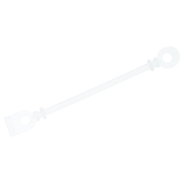 Set elastice Albe transparente intarite pentru bigudiuri/permanent 85 mm Silicon, 50buc