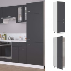 vidaXL Dulap pentru frigider, gri, 60 x 57 x 207 cm, PAL foto
