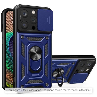 Husa Antisoc iPhone XS Max cu Protectie Camera Albastru TCSS foto