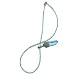 B239. Colier de lux Love Amazonit si Aqua Aura, fir argintiu, Bleu, 45 cm